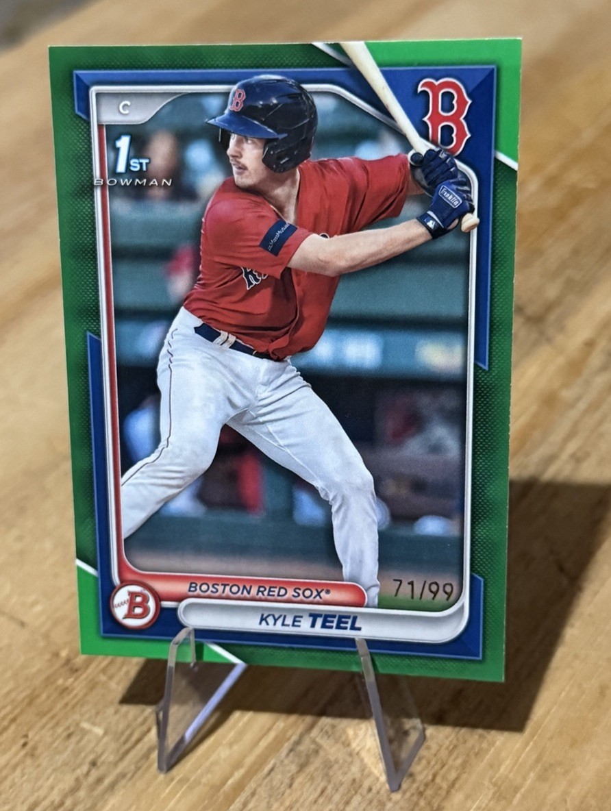 Kyle Teel /99 GREEN PROSPECT SP 2024 Bowman 1st Boston Red Sox