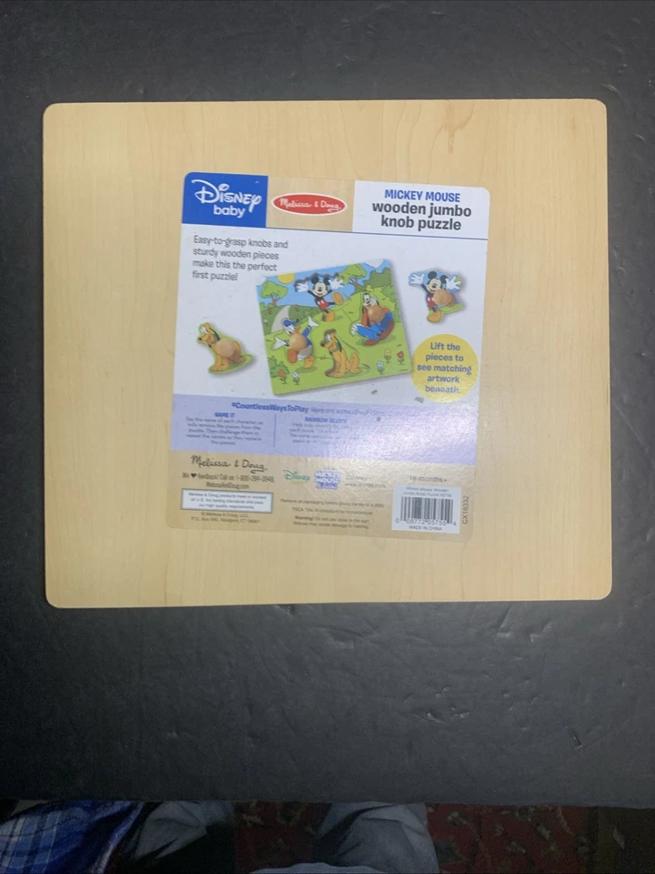 Rompecabezas de perilla gigante de madera de Mickey Mouse y sus amigos de Disney para 18 meses más Foto 3 de 3