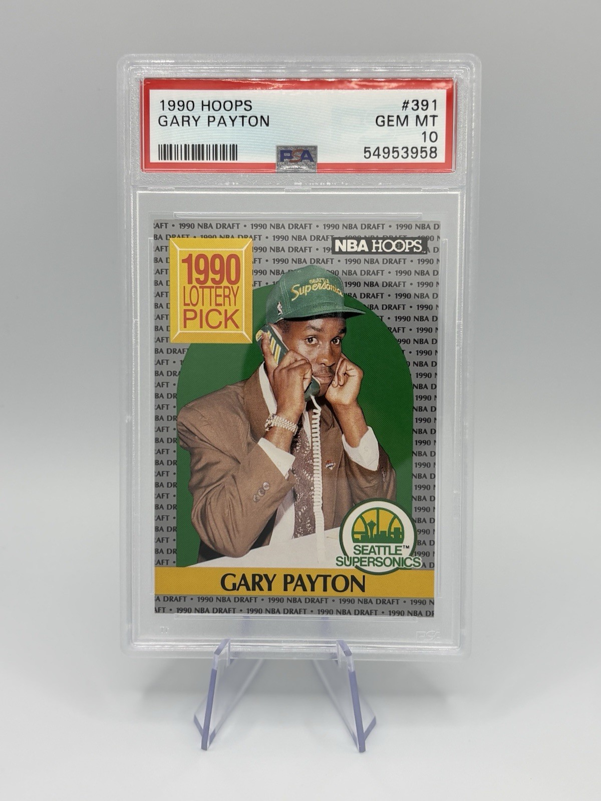 Gary Payton 1990 Hoops #391 PSA 10 Seattle Supersonics
