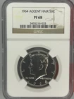1964 ACCENT HAIR Kennedy Half Dollar Proof NGC PF 68