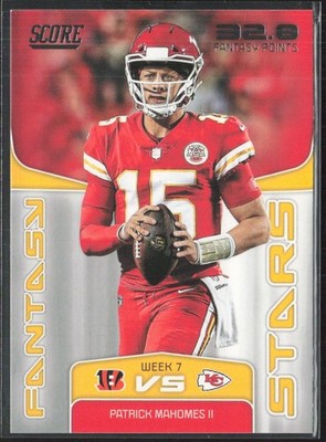 2019 Score #FS-1 Patrick Mahomes II Fantasy Stars Kansas City Chiefs (JB)