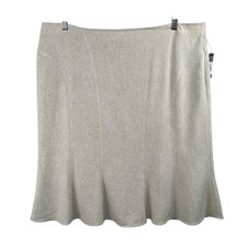 Vintage Y2K Courtenay Heathered Cream Paneled Midi Skirt Plus 22W NWT Deadstock