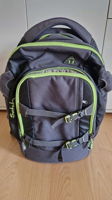 Schulranzen Satch Jungs Grau Grün, Schulrucksack gebraucht