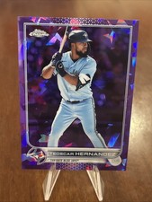 2022 Topps Chrome Sapphire Teoscar Hernandez Purple Foil 02/10 #355 Blue Jays SP