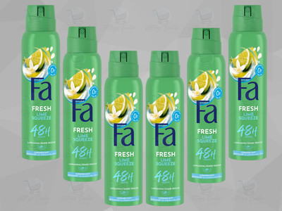 Fa Men Deospray Fresh Lime Squeeze 150ml 6er Pack   48h Frische & vegan