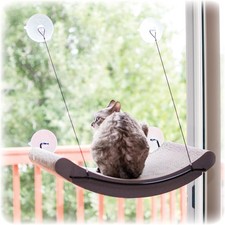 EZ Mount Cat Window Perch Kitty Sill Scratcher Cradle Sturdy Window Perch Large