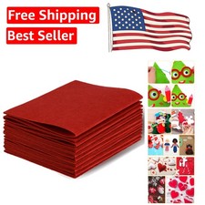 Versatile 7&rdquo; x 11&rdquo; Red Felt Pre-Cut Sheets - Perfect for Holiday DIY Projects