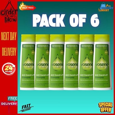 Vosene Original Anti-Schuppen juckende Kopfhaut Shampoo 300ml für den täglichen Gebrauch 6er Box