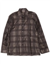 VINTAGE Mens Formal Shirt Medium Black Check DP07