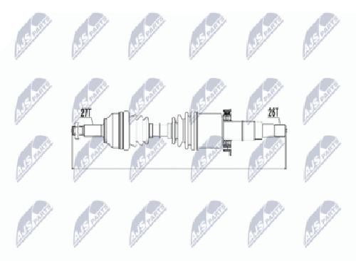 Original NTY Drive Shaft NPW-JG-001 For Jaguar