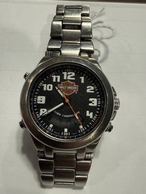 Rare Bulova 2005 Harley Davidson Men's Watch Stainless Steel Case 76C05
