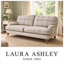 Superb Laura Ashley Lynden sofa, 200cm, Highland Check Steel fabric, RRP £2050