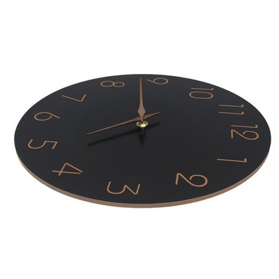 Wanduhr Für Wohnzimmer Küche Holzrahmen Mit Schwarzem Zifferblatt