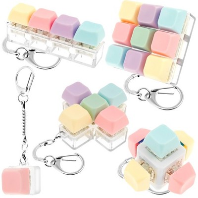 5Pcs Keyboard Clicker Toy Set   Mechanical Keychain Fidget Keys Stress Relief