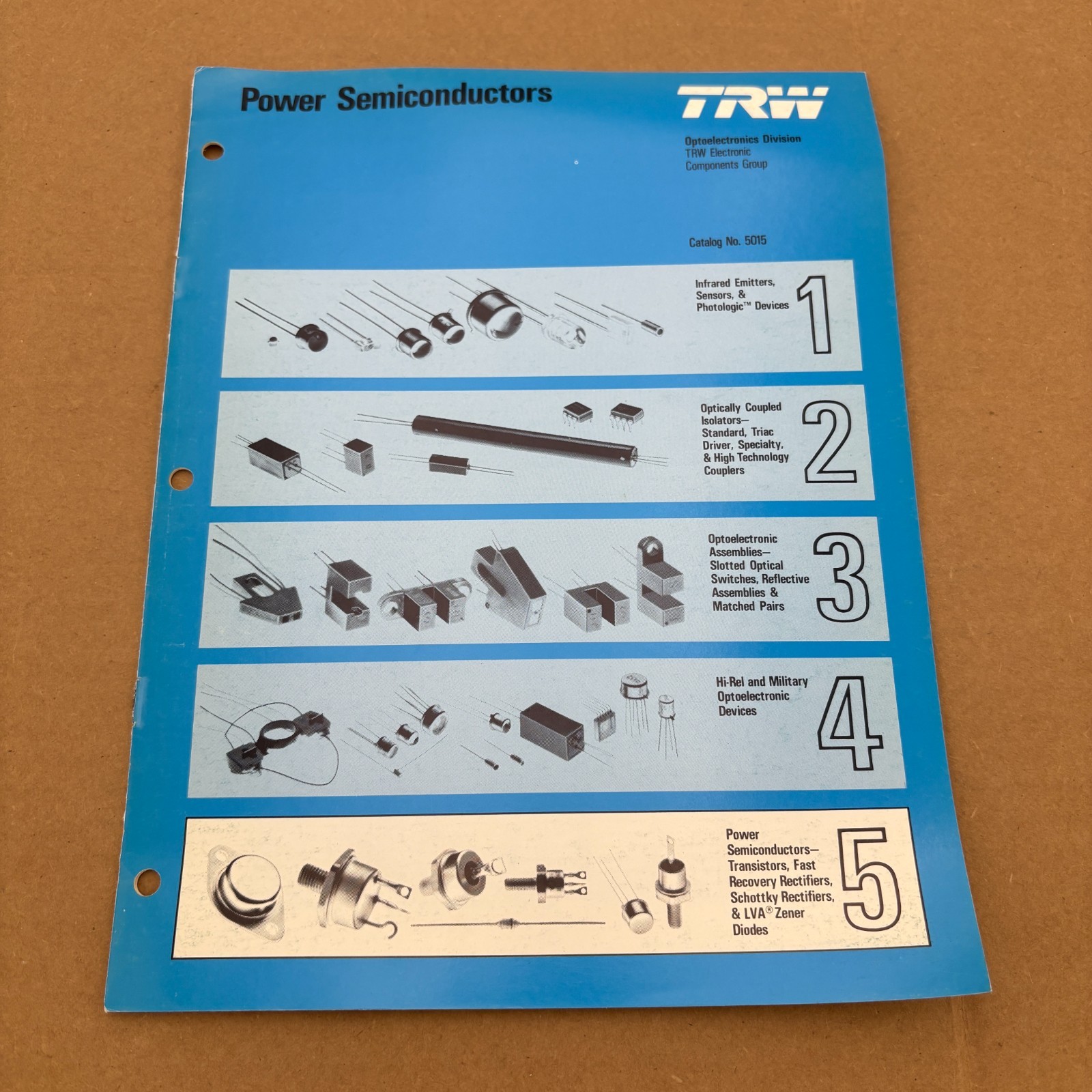 Vintage TRW Power Semiconductors Parts Selection Guide/Catalog USA 1985