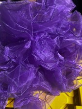 50 Organza Wedding Chair Cover Bow Sashes - Ribbon Tie Back Sash - Purple