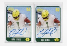 x2 Card 2021 Onyx Blue Ink Noah Sewell #/400 Rookie Card RC Auto Lot