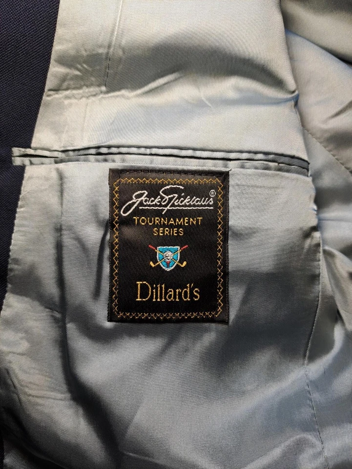 VINTAGE Jack Nicklaus Blazer Mens 38S Navy Gold Buttons - Image 2 of 4
