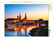 CALVENDO Puzzle Dresden am Abend  1000 Teile Lege-Gr  e 64x48cm Foto-Puzzle f r