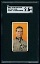 ⚾️ 1909-11 T206 OLD MILL Frank Chance (HOF) Portrait, Yellow - SGC 2.5 Scarce