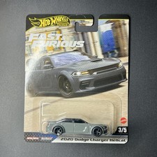 Hot Wheels Premium 2025 Fast & Furious 3/5 Gray 2020 Dodge Charger Hellcat