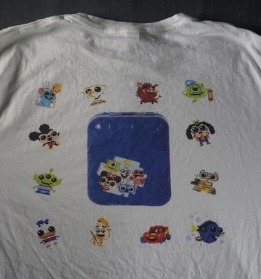 Disney Pixar Bitzee Shirt Mens XL White Allmade 8-Bit Character Graphic Tee
