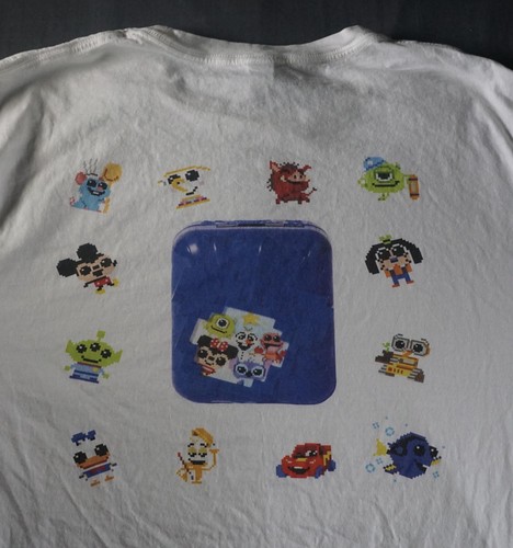 Disney Pixar Bitzee Shirt Mens XL White Allmade 8-Bit Character Graphic Tee
