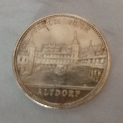 Silbermedaille Altdorf 100 Jahre Wallenstein-Festspiele 1894 1994, Architektur