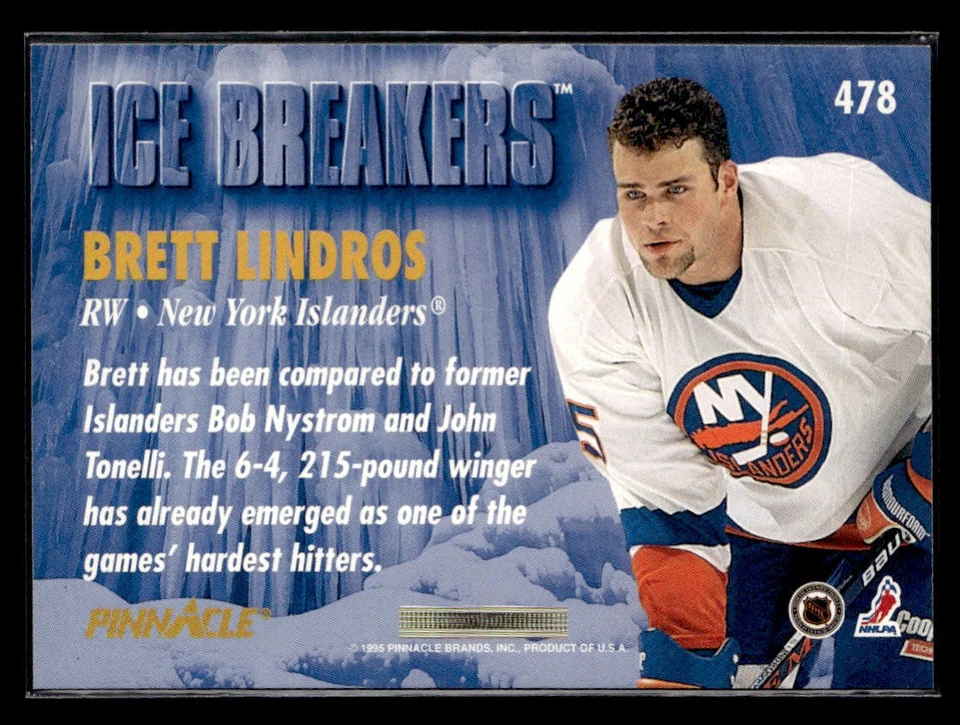 1994-95 Pinnacle Brett Lindros #478 - Image 2 of 2