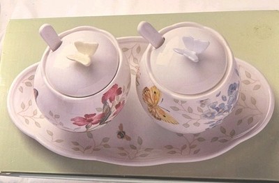 New Lenox Butterfly Meadow 7pcs Condiment Set