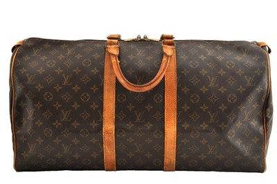 Authentic Louis Vuitton Monogram Keepall 55 Travel Boston Bag M41424 LV AC851