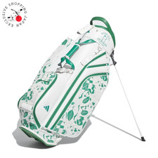 Adidas Play Green Graphic Stand Golf Bag White 8.5 x 47" 4-Way Divider 3.2kg New