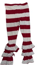 Sofia May Red Striped Ruffle Pants Girls Size 3XL