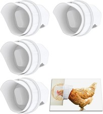 New 4 Pk DIY Chicken Poultry Gravity Feeder Rain Proof Ports NO Saw FREE SHIP