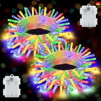 Isisyu 2 StüCk Lichterkette AußEn Batterie, 3M 30 Led Lichterkette Batterie Mit