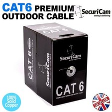 CAT6 Solid Copper Cable Ethernet Outdoor UTP High Speed RJ45 Network Lead Lot