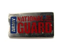 Army National Guard Pin Silver Tone