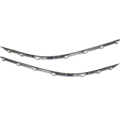 Set of 2 Front Bumper Chrome Molding Trims For 1997-2000 BMW 5-Series E39