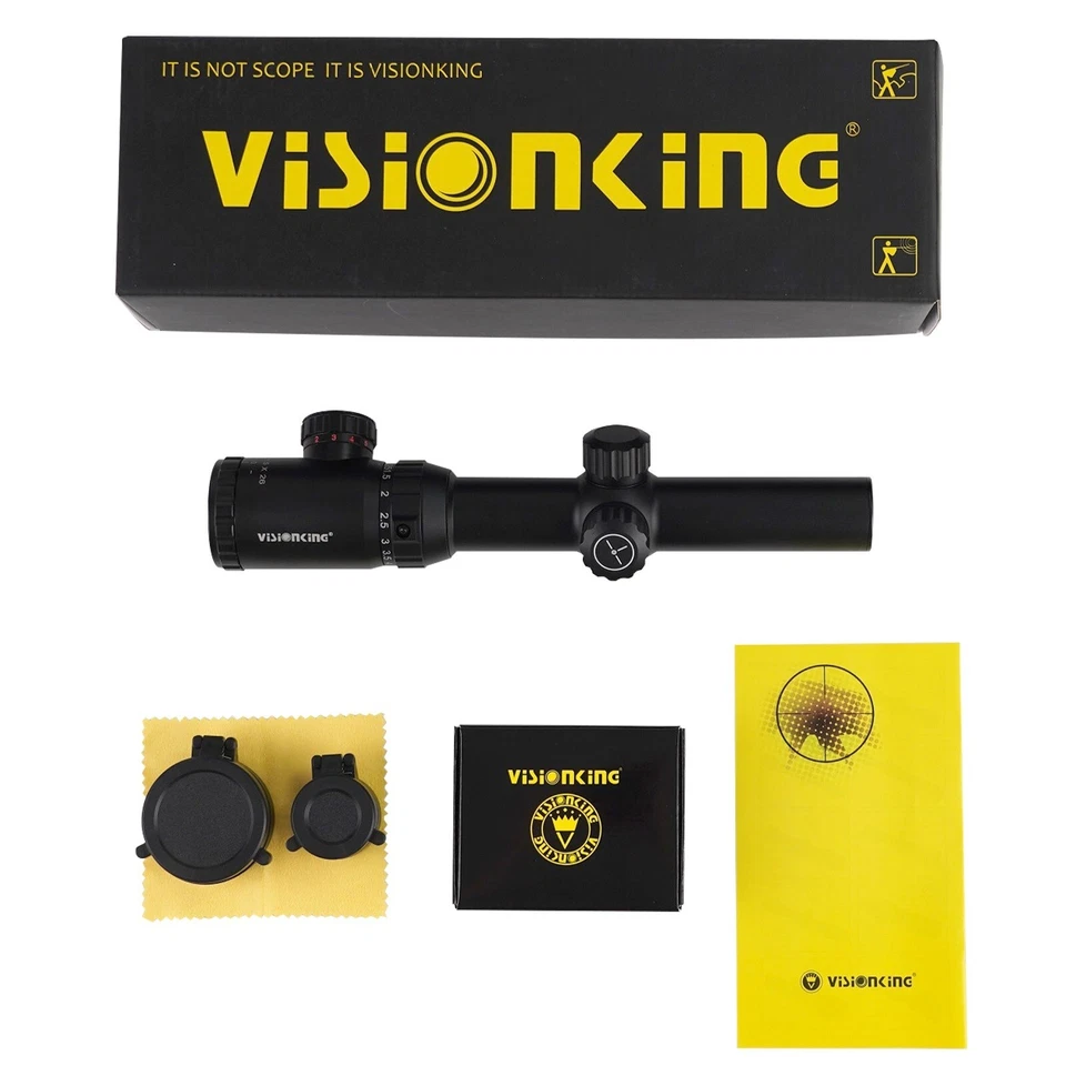 Visionking 1.25-5x26 Rifle Scope Hunting 30 three-pin German1 Reticle 223 & Ring - Image 4 of 4