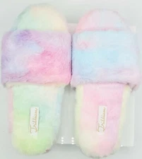 Trillium Tie-Dye Furry Slide Sandals/Slippers☆Women's 9.0☆New In Box 