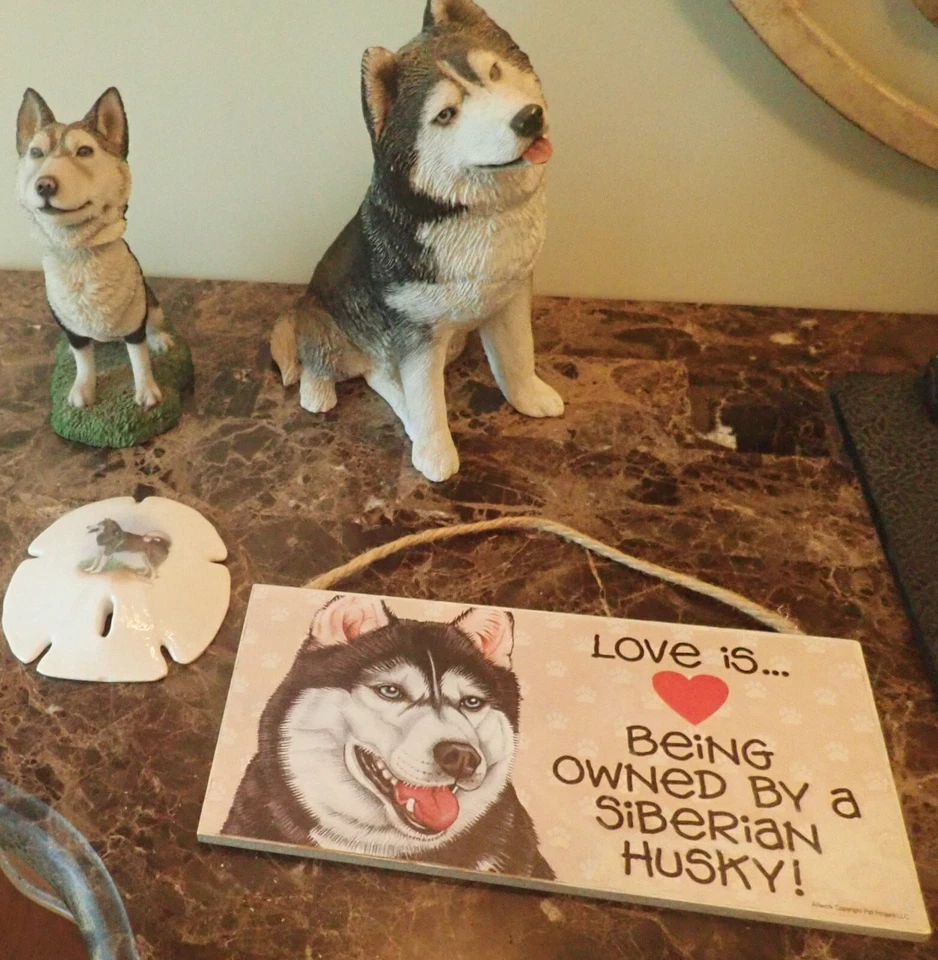 Vintage Siberian Husky Set featuring Sandicast Husky (#0S348) 2006 Brue - Image 3 of 4