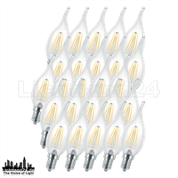 100Er Pack E14 Led Filament WindstoßKerze C35 2W (25W) 2700K Warmweiß GlüHlampe