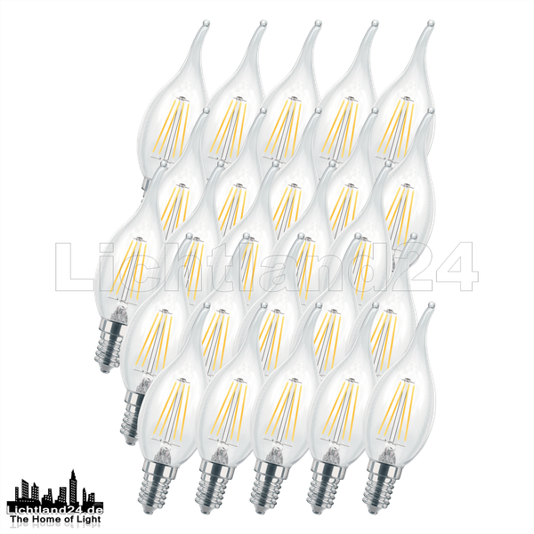 100Er Pack E14 Led Filament WindstoßKerze C35 2W (25W) 2700K Warmweiß GlüHlampe-image
