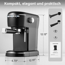 spressomachine Cafetera Espresso Compacta con Espumador de Leche 1050W