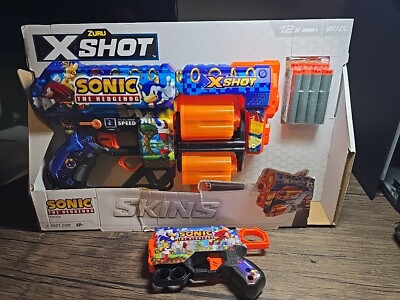 Zuru X-Shot Skins Sonic the Hedgehog Blaster Toy Gun w/12 Darts Kids/Children 8+