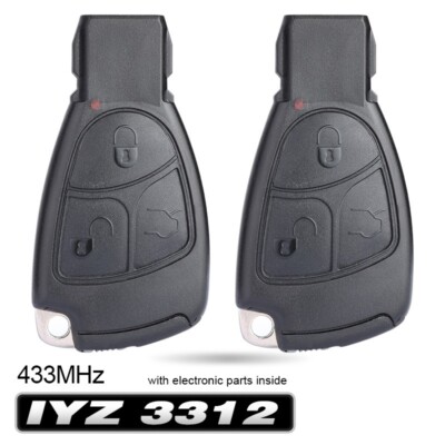 2x 433MHz for Mercedes-Benz B C E S Class CLS CLK SLK CL Keyless Remote Key Fob