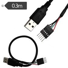1pc Motherboard Header Dupont IDC 5-Pin to USB 2.0 A Male Extender Adapter Cable
