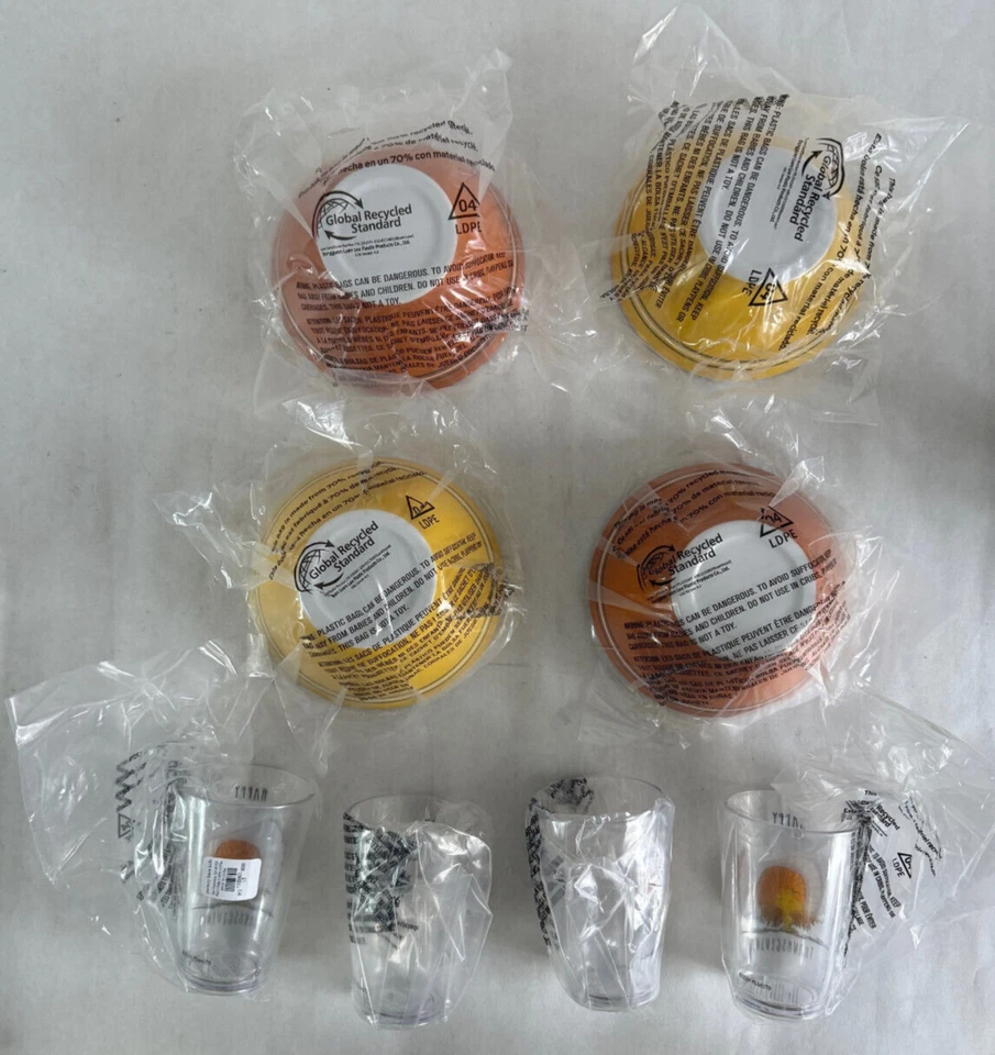 JUEGO DE CEREALES DE 2 piezas Pottery Barn Kids Acción de Gracias Woodstock 4 cuencos/4 vasos Foto 2 de 2