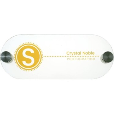 SOURCEONE.ORG Source One Clear Acrylic Interior Office Standoff Sign 4 x 10