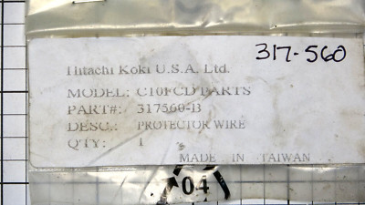 Genuine HITACHI 317-560 317560 Wire Protector C10FCD New Old Stock
